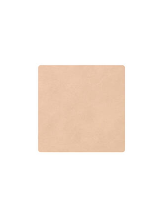 LIND DNA | Leder-Untersetzer eckig Nupo 10x10cm Sand