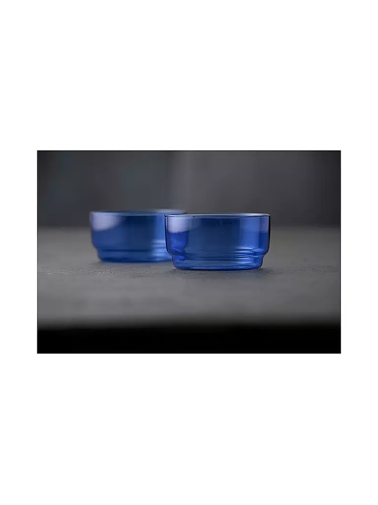 LYNG BY GLAS | Schale 2er Set TORINO 50cl Blau | hellgrün