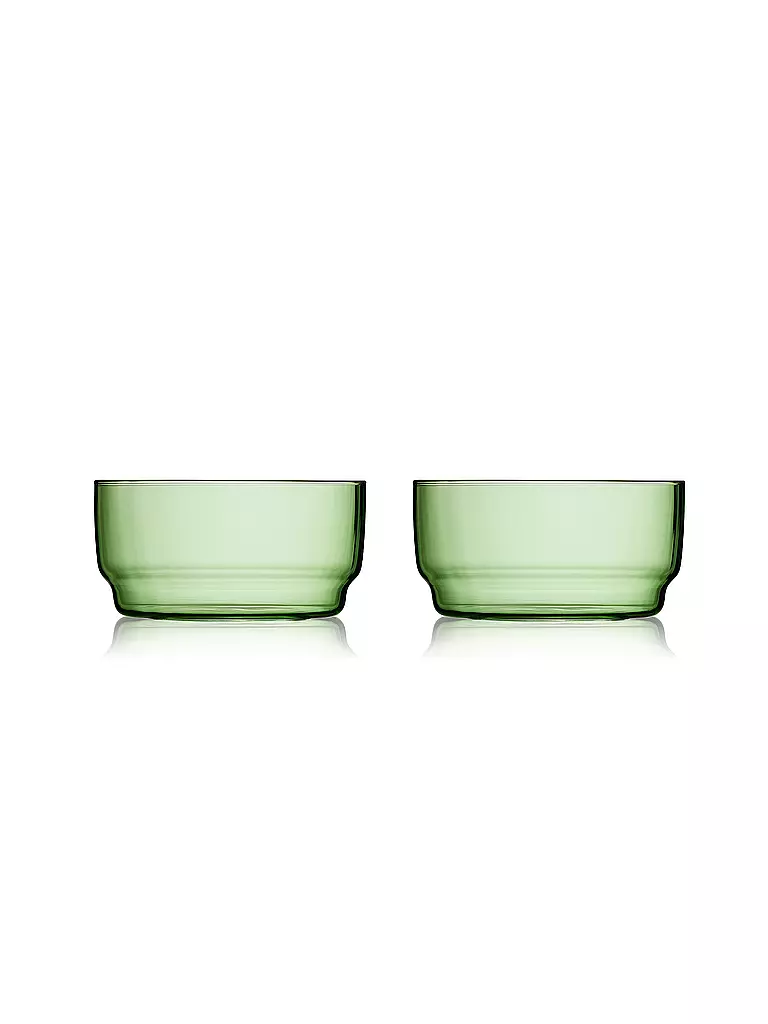 LYNG BY GLAS | Schale 2er Set TORINO 50cl Gruen  | hellgrün