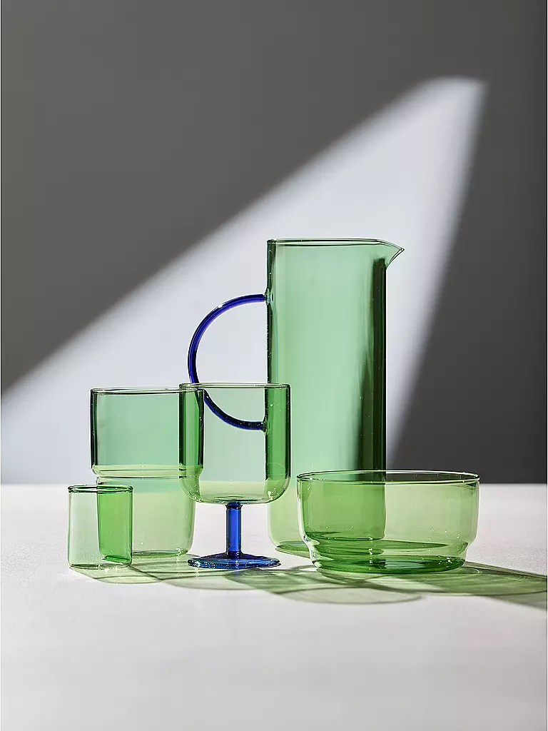 LYNG BY GLAS | Schale 2er Set TORINO 50cl Gruen | blau