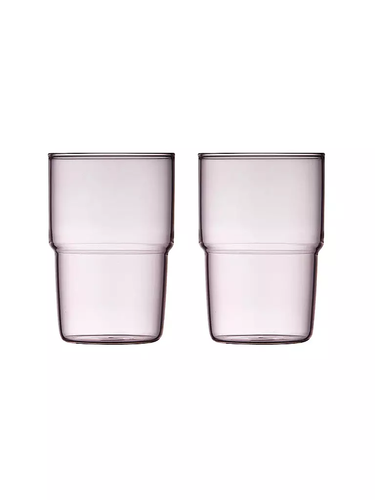 LYNG BY GLAS | Trinkglas 2er Set TORINO 40 cl Pink | rosa