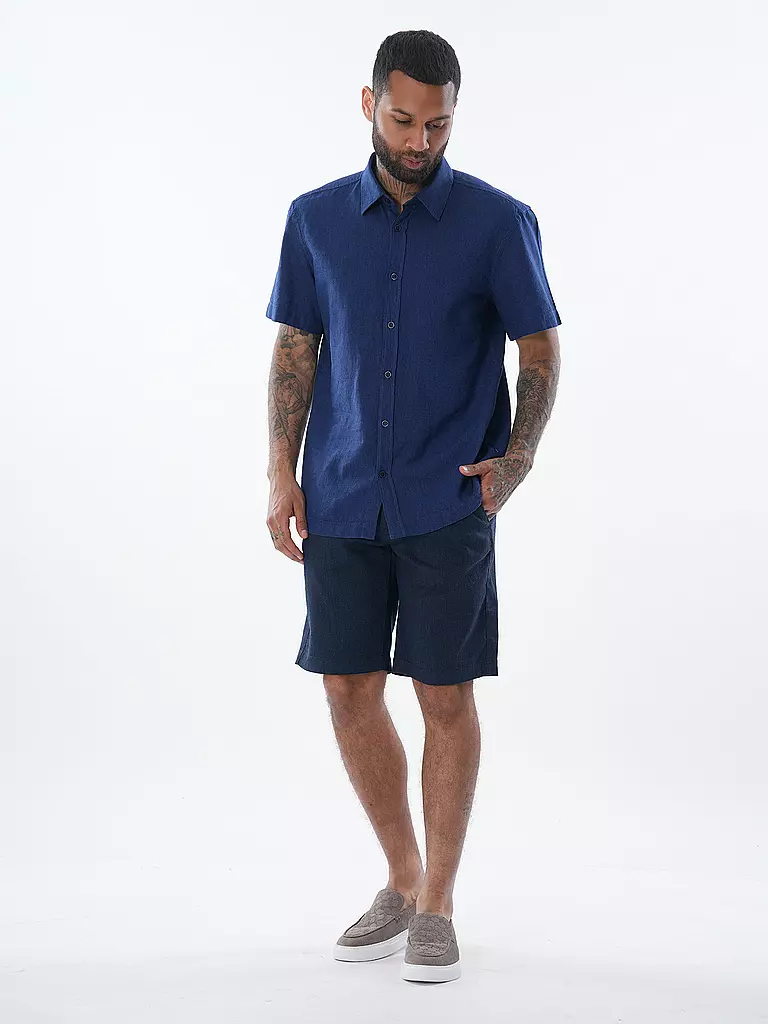 MAC | Leinenshorts LENNY | dunkelblau