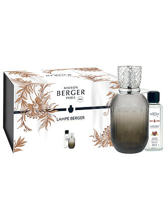 MAISON BERGER PARIS | Lampe Berger Set EVANESCENCE GRISE +250ml Mystic Leather