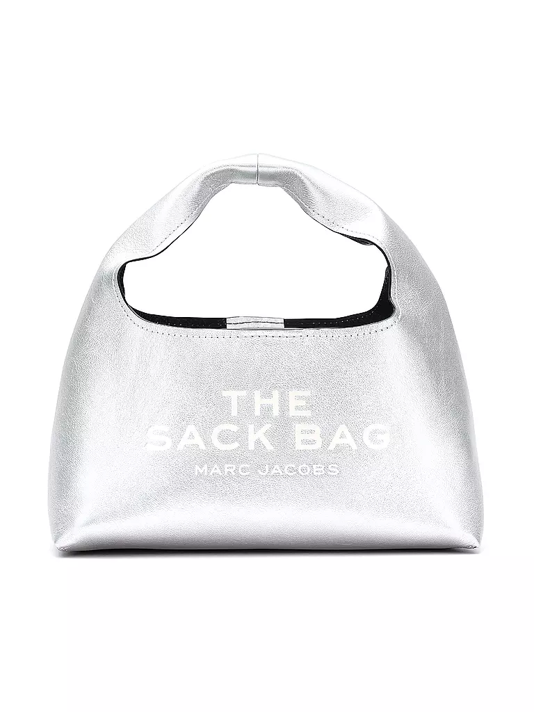 MARC JACOBS | Ledertasche - Henkeltasche THE MINI SACK  | silber