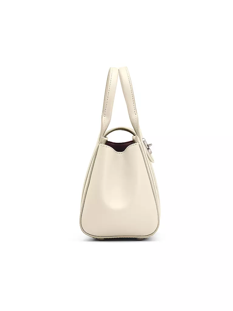 MARC JACOBS | Ledertasche - Mini Bag THE TURNLOCK CROSSBODY TOTE | weiss