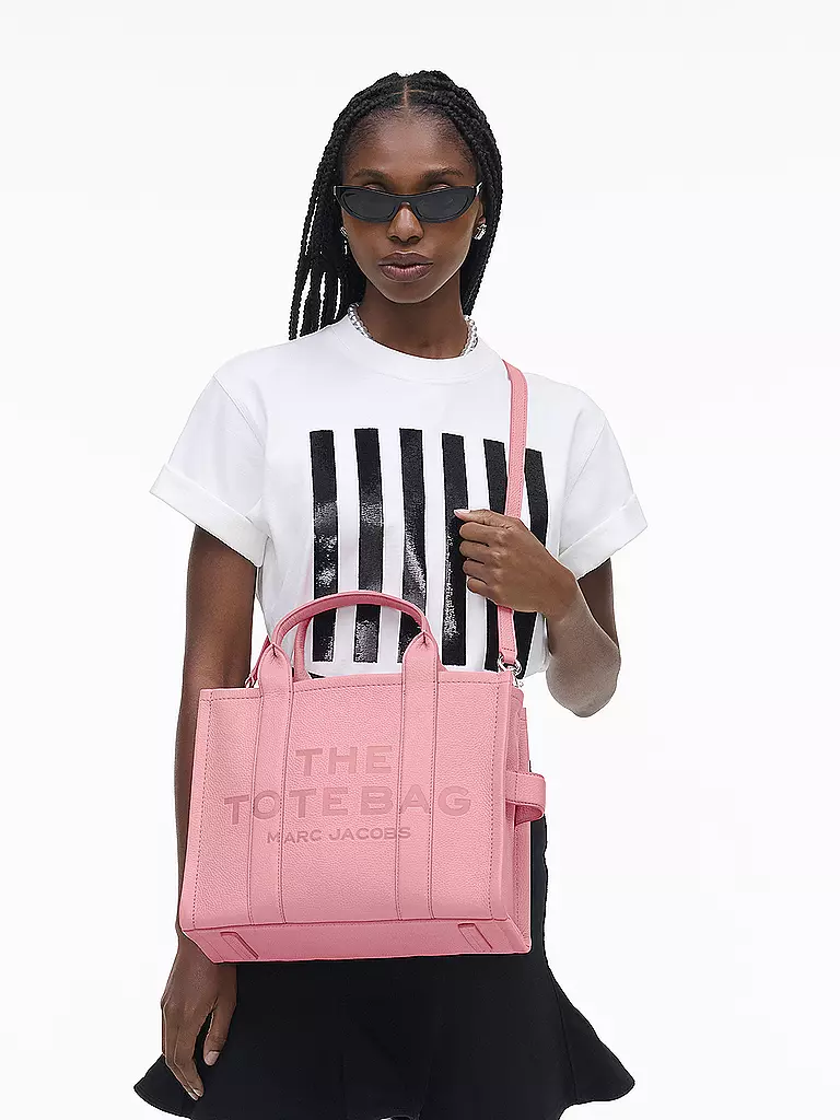 MARC JACOBS | Ledertasche - Tote Bag THE MEDIUM TOTE LEATHER | rosa