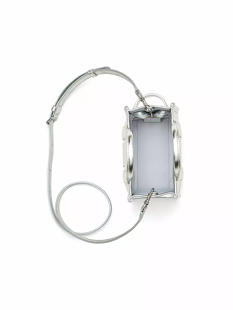 MARC JACOBS | Ledertasche - Tote Bag THE MINI TOTE | silber