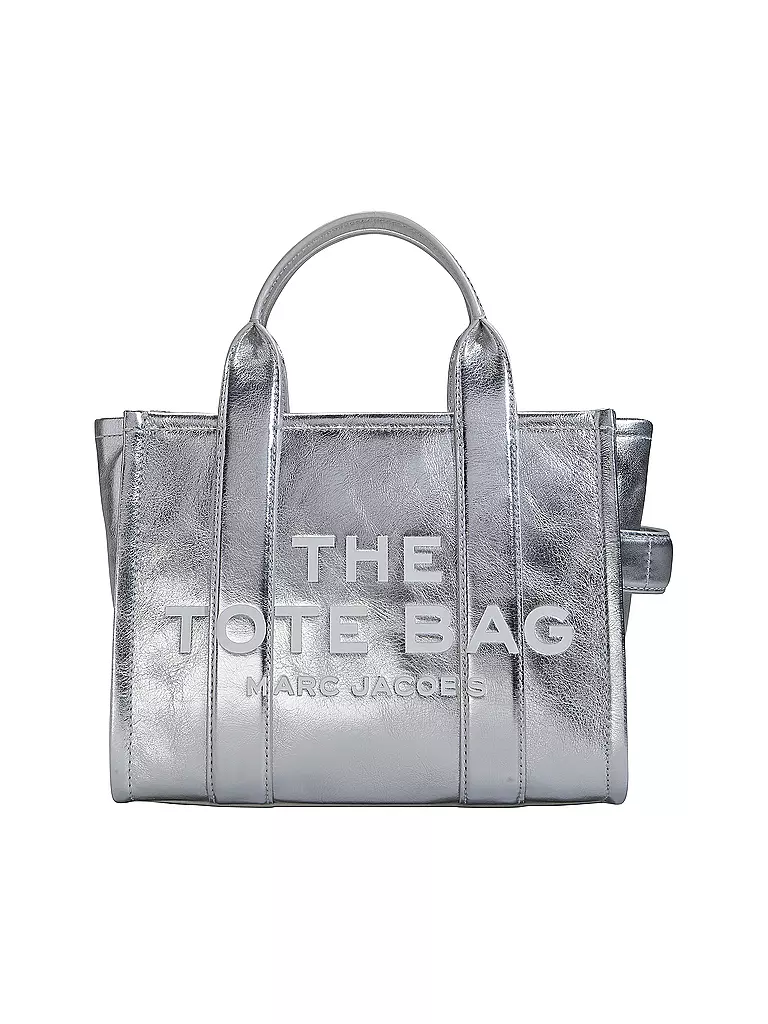 MARC JACOBS | Ledertasche - Tote Bag THE SMALL TOTE LEATHER | silber