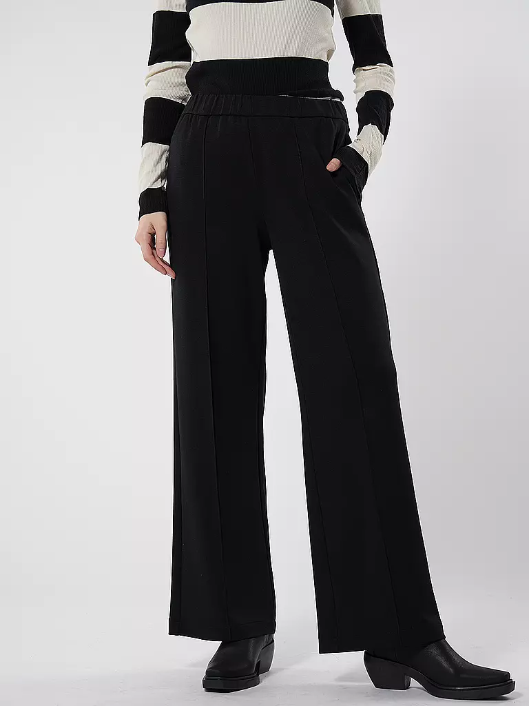 MARC O' POLO DENIM | Hose Wide Leg | schwarz