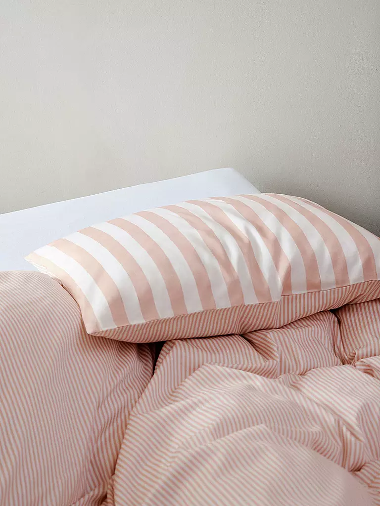 MARC O'POLO HOME | Satin Bettwäsche CLASSIC STRIPE 70x90cm/140x200cm Rose Smoke | rosa