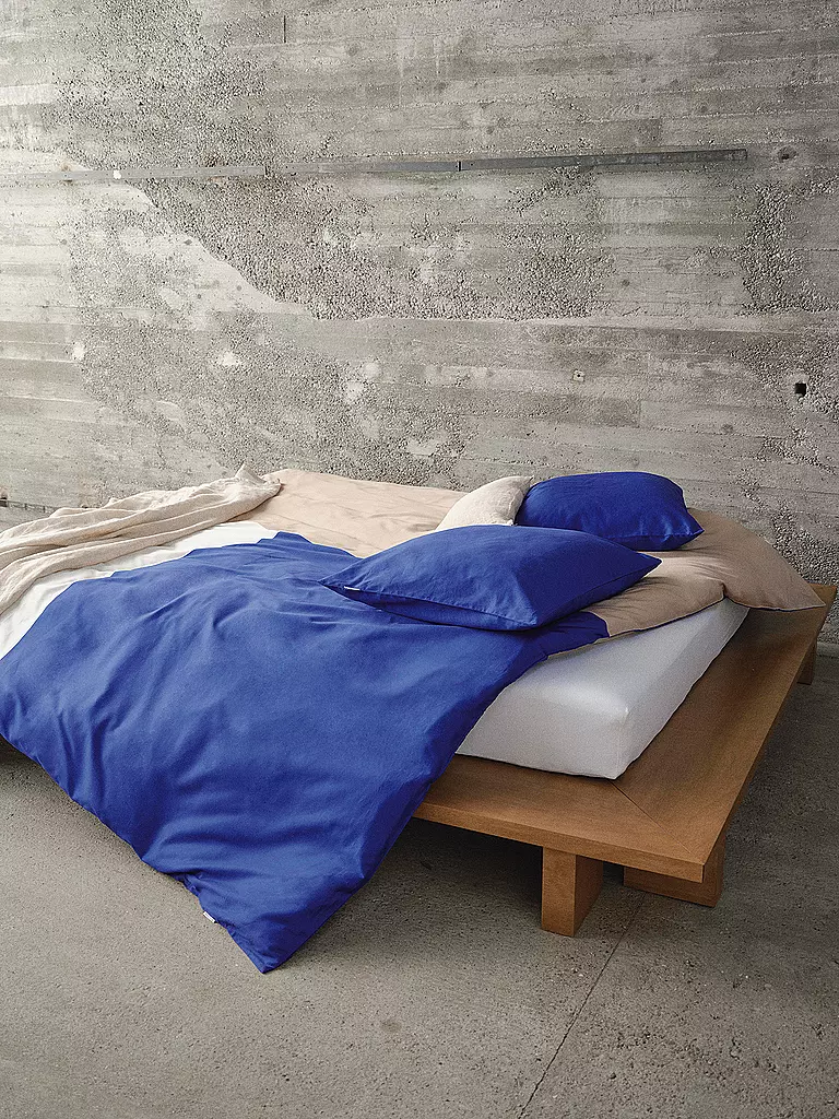 MARC O'POLO HOME | Satin Bettwäsche EWON 70x90cm/140x200cm Cool Cobalt | hellblau