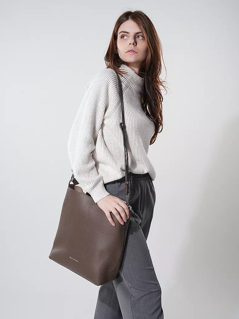 MARC O'POLO | Ledertasche - Hobo Bag Medium | braun