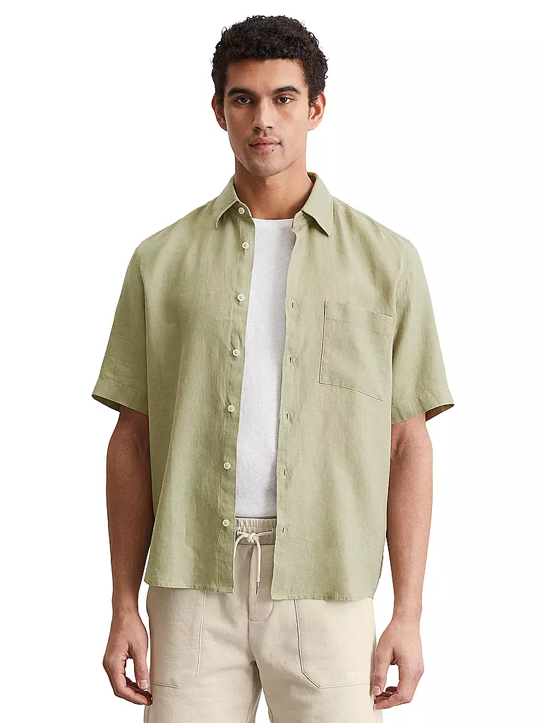 MARC O'POLO | Leinenhemd | olive