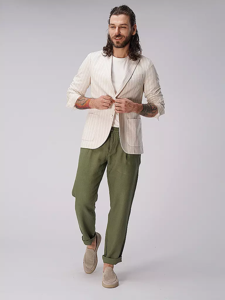 MARC O'POLO | Leinenhose  | olive