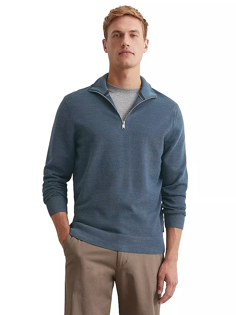 MARC O'POLO | Troyer Pullover | grau