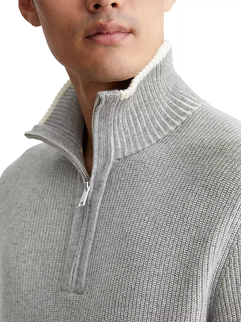 MARC O'POLO | Troyer Pullover | grau