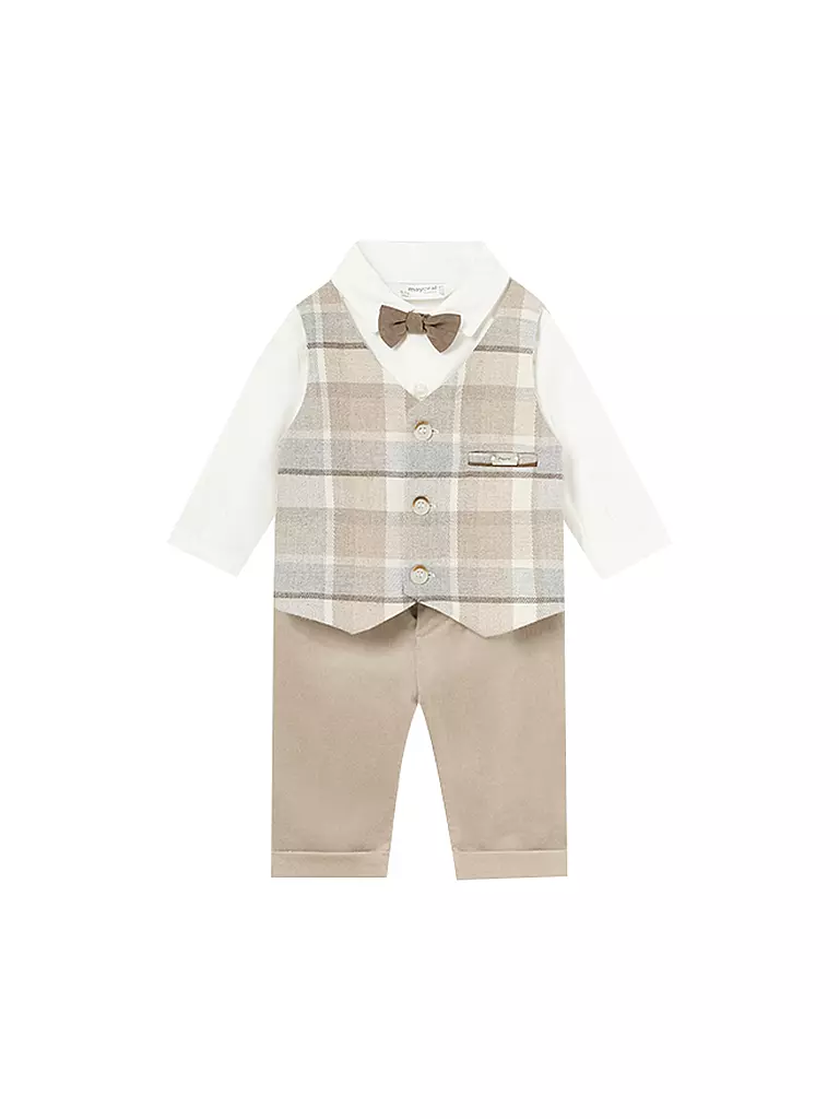 MAYORAL | Baby Set 3-teilig Hemd, Gilet und Hose | beige