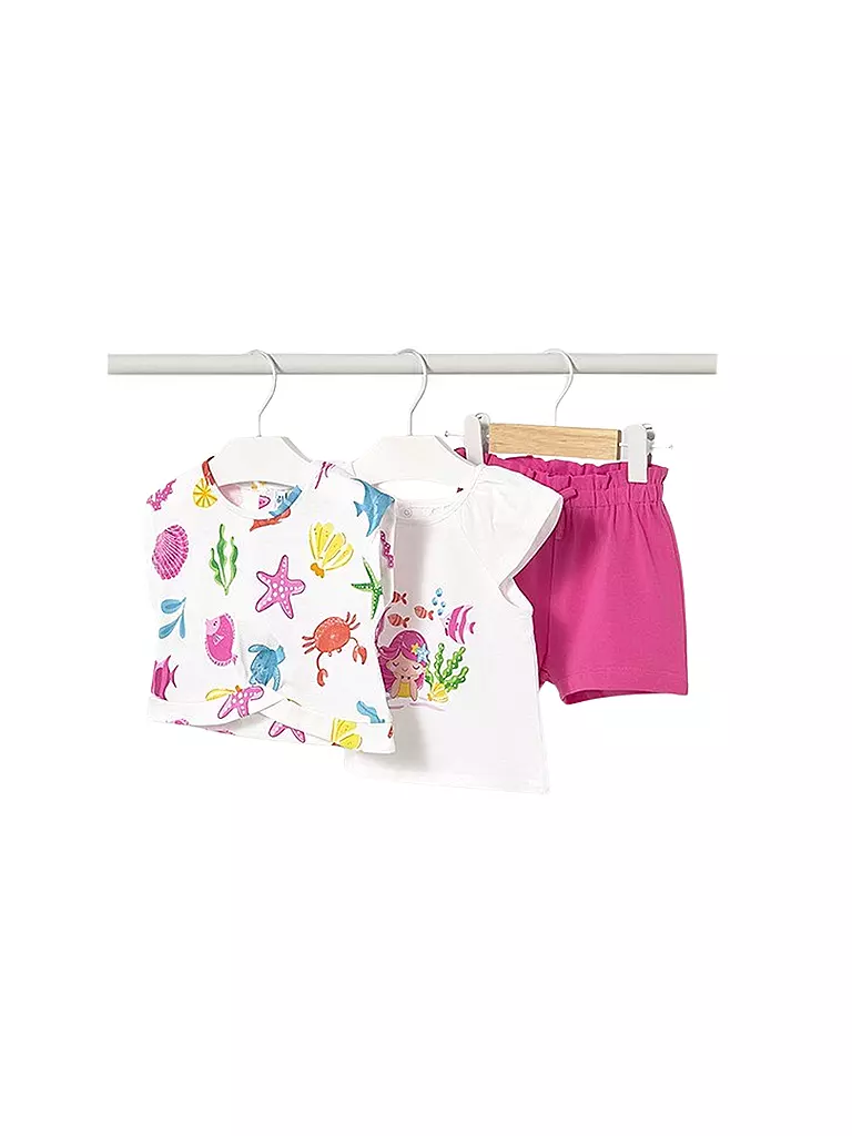 MAYORAL | Baby Set 3-teilig T-Shirts und Shorts | pink