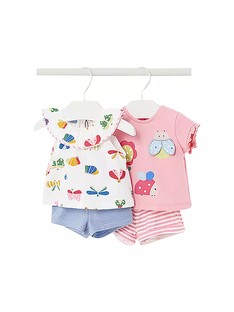 MAYORAL | Baby Set 4-teilig T-Shirts und Shorts | pink