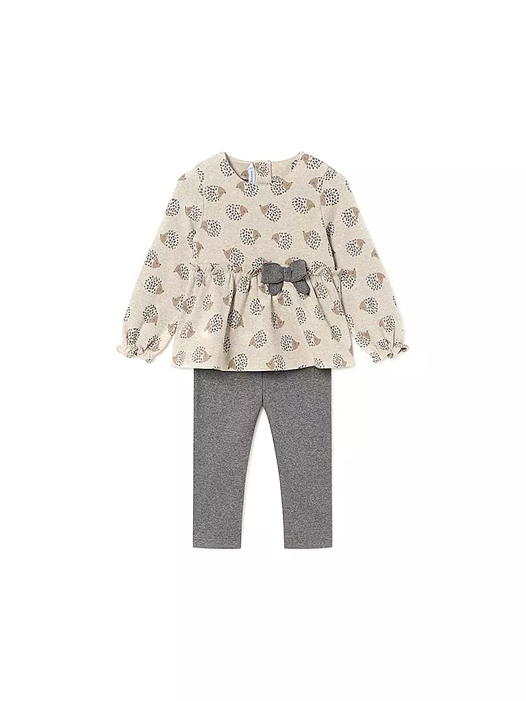 MAYORAL | Baby Set Langarmshirt, Leggings 2-teilig  | beige