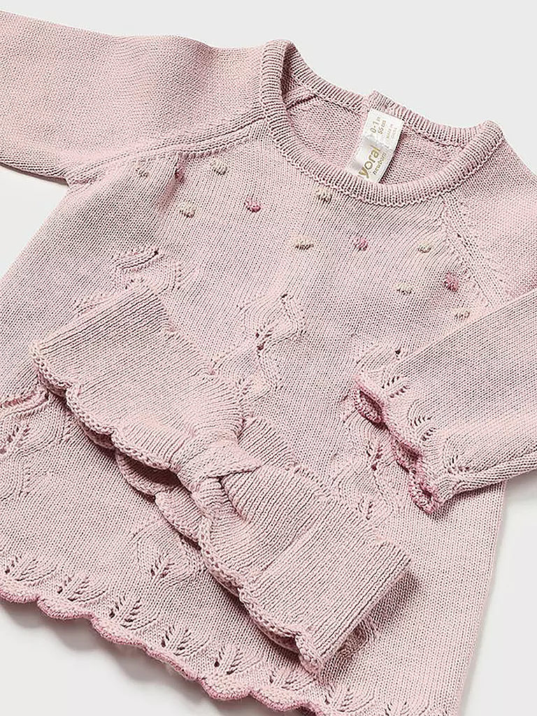 MAYORAL | Baby Set Stirnband, Pullover, Hose 3-teilg  | rosa