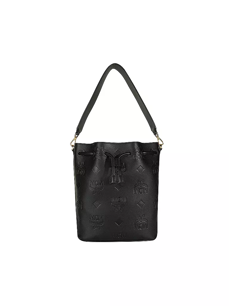 MCM | Ledertasche - Bucket Bag DESSAU Medium | schwarz