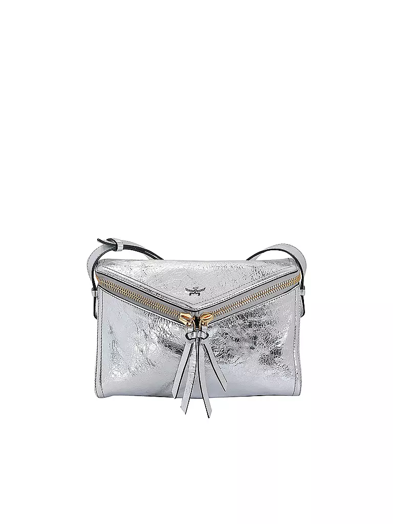 MCM | Ledertasche - Umhängetasche DIAMANT Small | silber