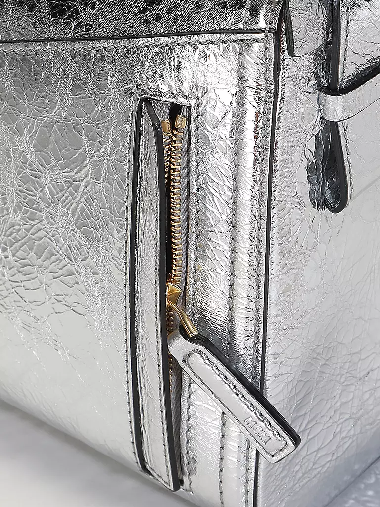 MCM | Ledertasche - Umhängetasche DIAMANT Small | silber