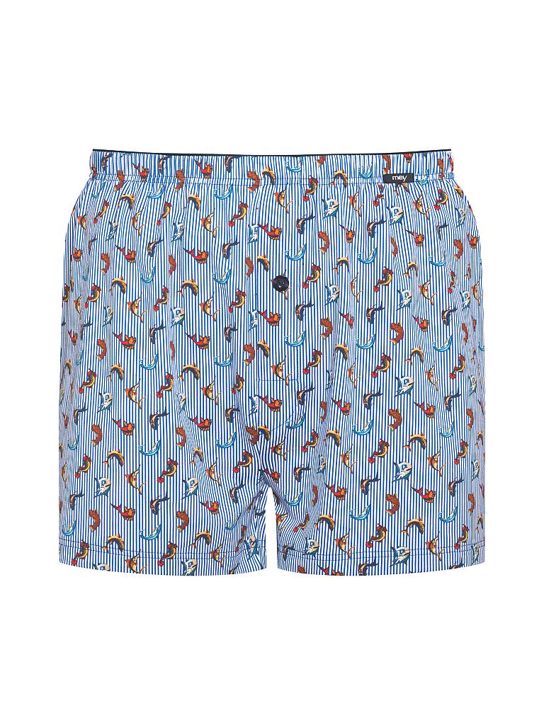 MEY | Boxershort "Fish and Stripes" (French Blue) | blau