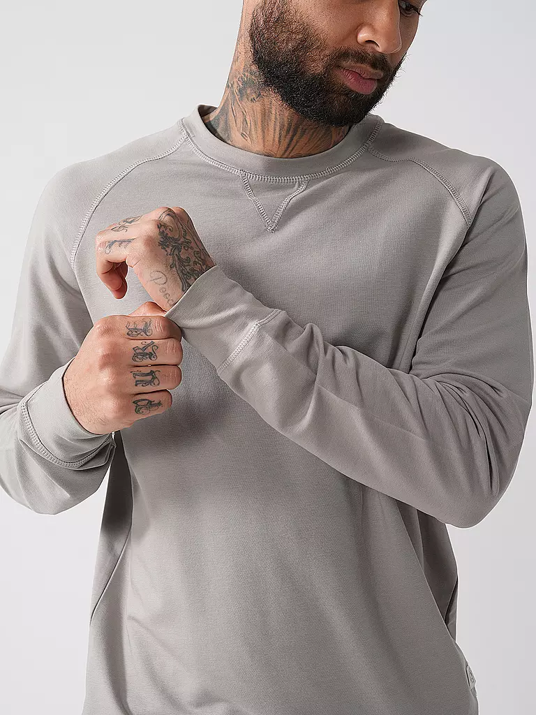 MEY | Loungewear Sweatshirt FELPA STRETCH fumare | braun