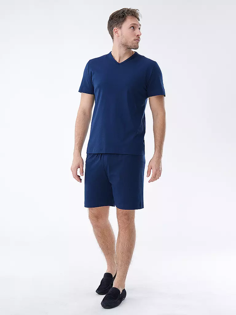 MEY | Pyjama Shorts  | blau