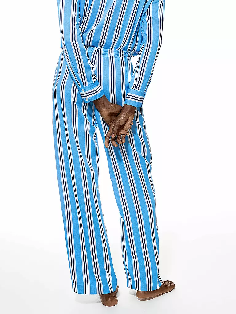 MEY | Pyjamahose CALMING STRIPES | hellblau