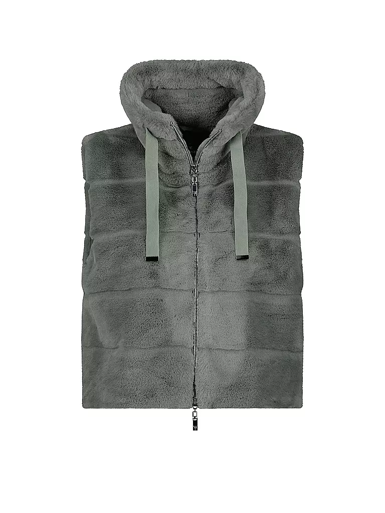 MONARI | Gilet in Felloptik  | grau