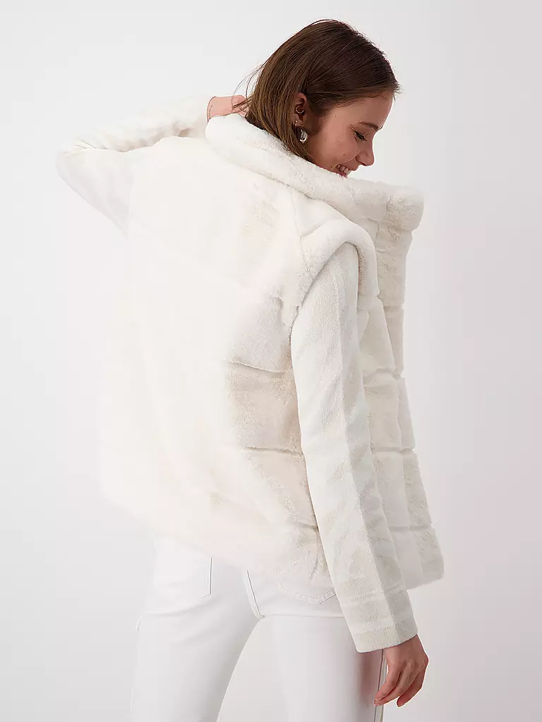 MONARI | Gilet in Felloptik | beige