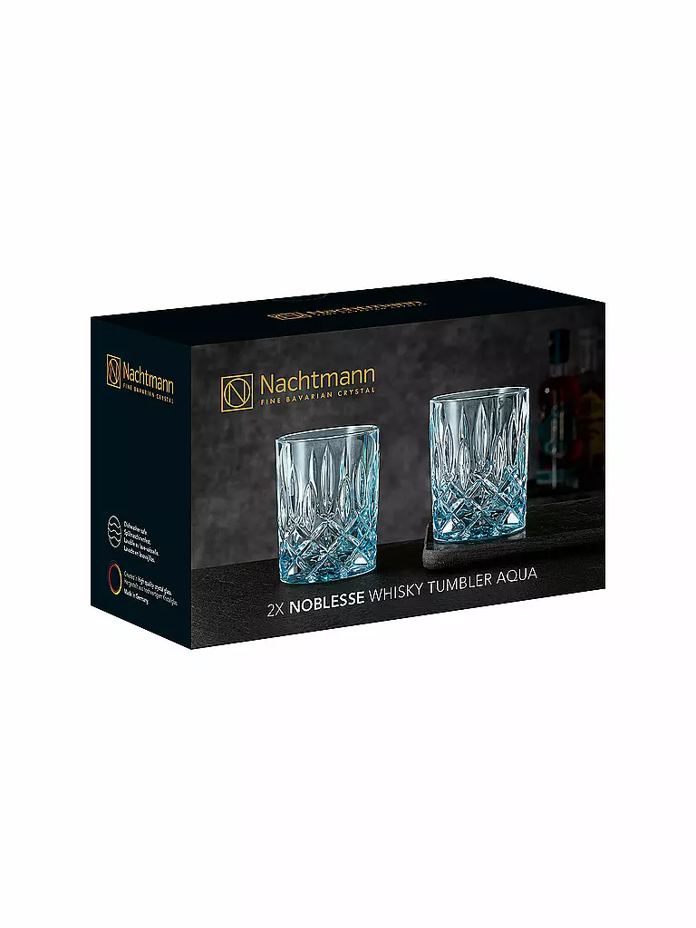 NACHTMANN | Whiskeyglas 2er Set NOBLESSE Aqua 295ml | hellgrau