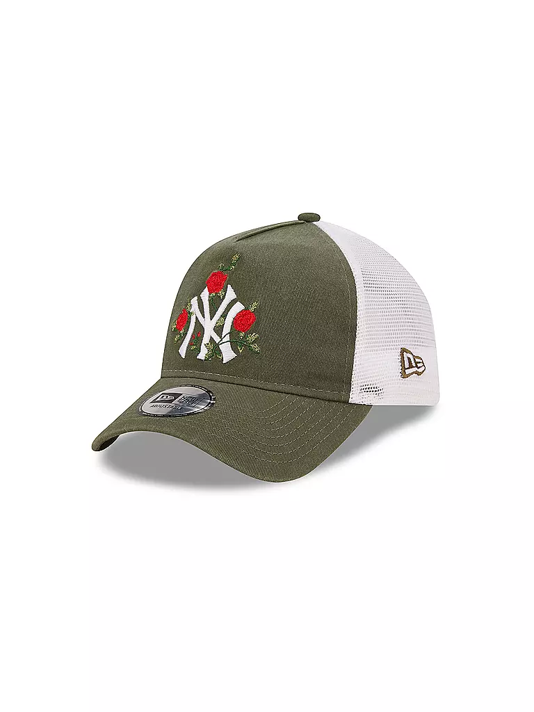 NEW ERA | Kappe FLOWER TRUCKER NY | olive