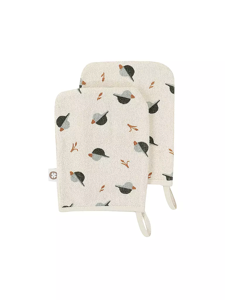 NOPPIES | Waschlappen PRINTED DUCK 2er Pkg  | beige