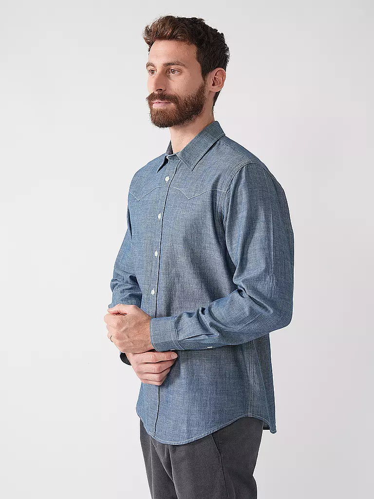 NUDIE JEANS | Hemd Regular Fit GEORGE CHAMBRAY | blau