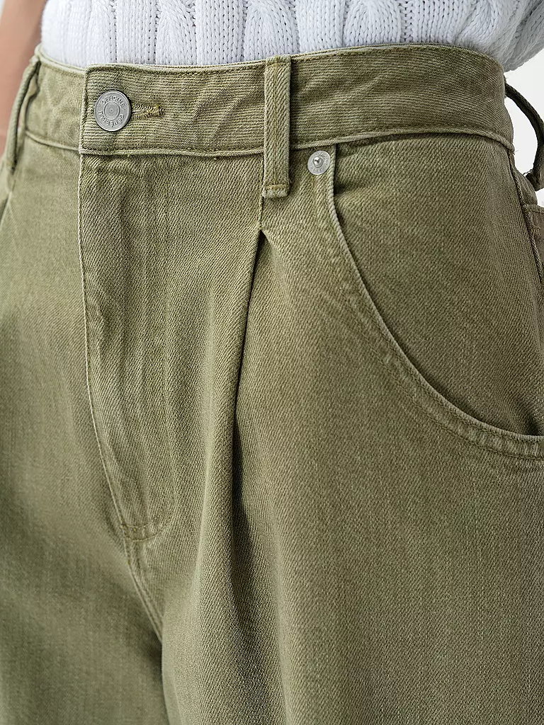 OFFICINE GENERALE | Jeans Wide Leg MOENA  | olive