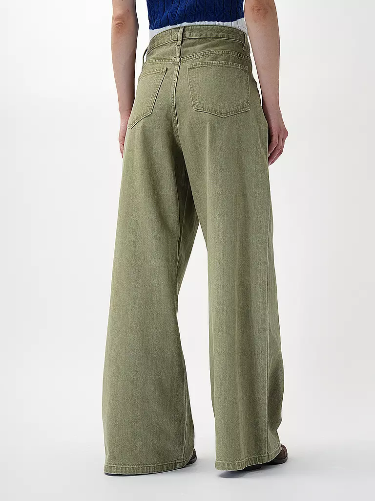 OFFICINE GENERALE | Jeans Wide Leg MOENA  | olive