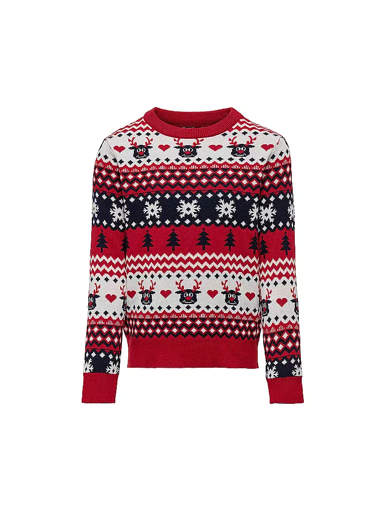 ONLY | Mädchen Pullover KOGXMAS REINDEER | rot