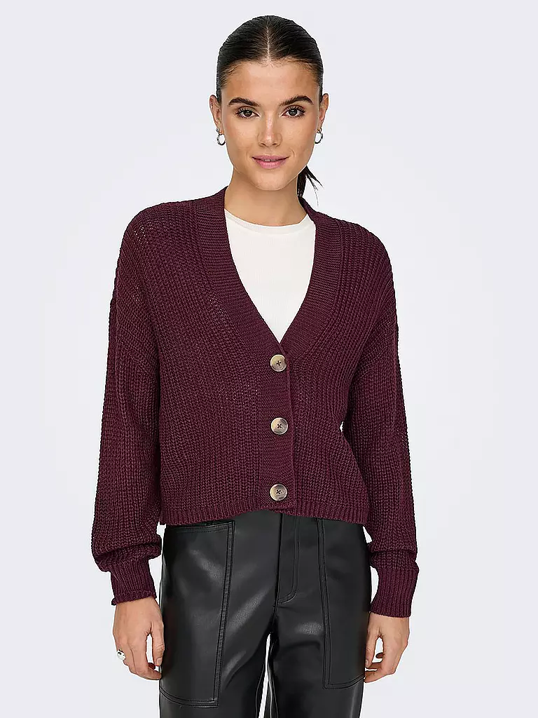 ONLY | Strickjacke ONLCAROL | dunkelrot