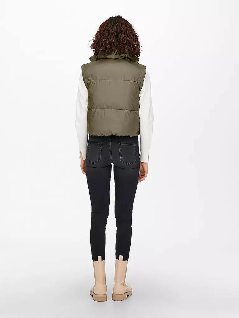 ONLY | Wendesteppgilet Cropped Fit ONLRICKY  | olive