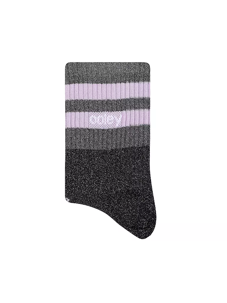 OOLEY | Socken ELECTRA silver glam | schwarz