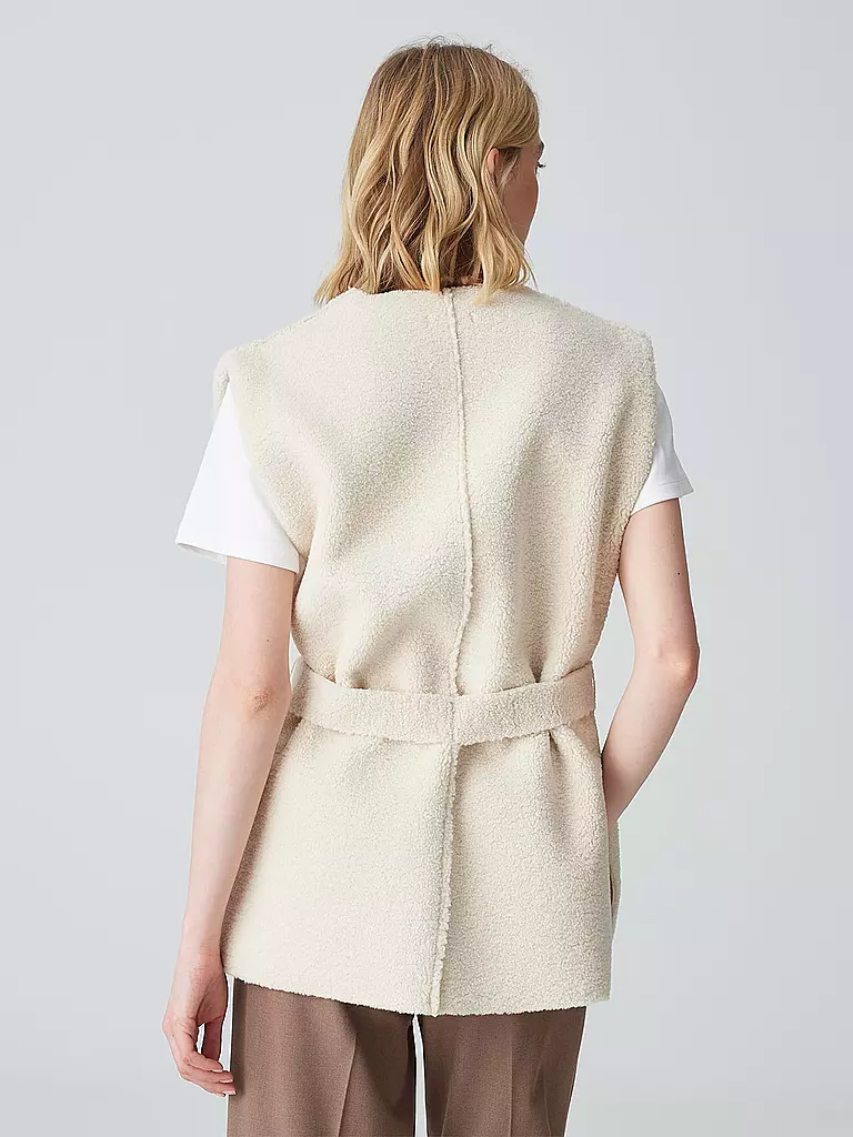 OPUS | Gilet in Felloptik  | creme