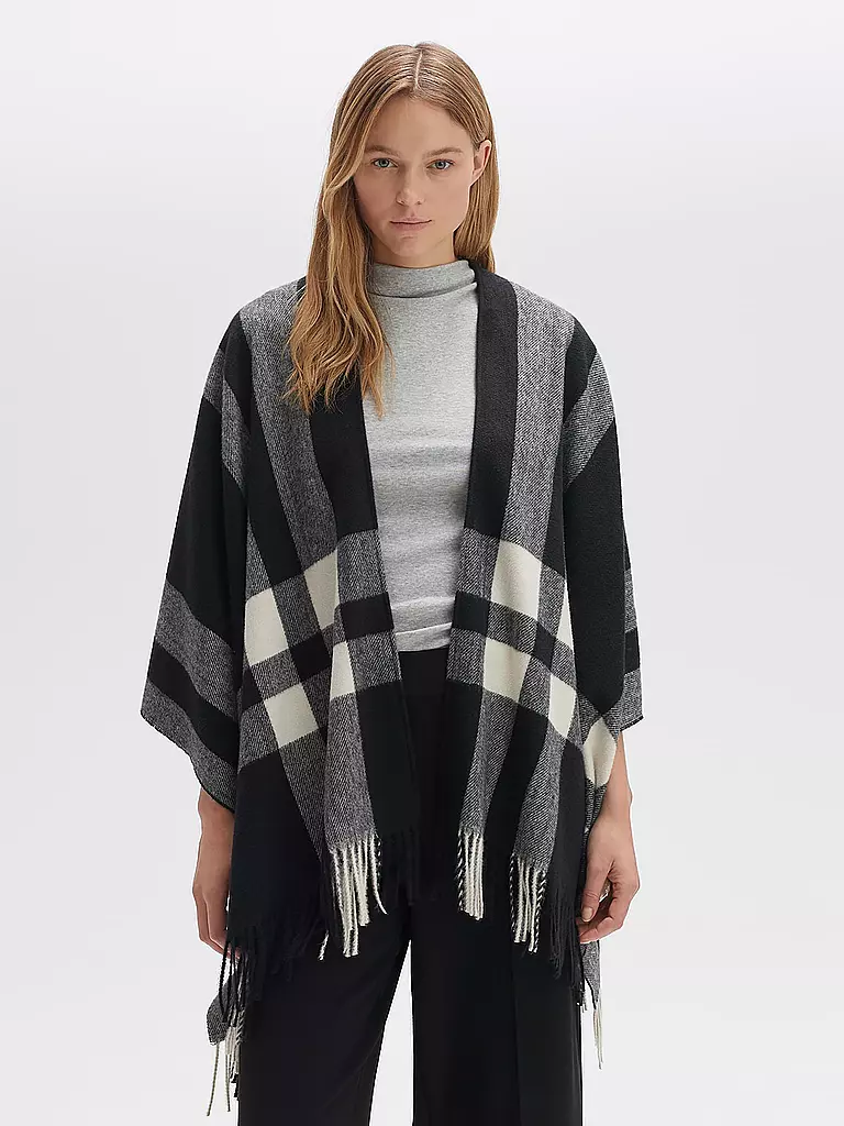 OPUS | Poncho - Cape ATANO CAPE | schwarz