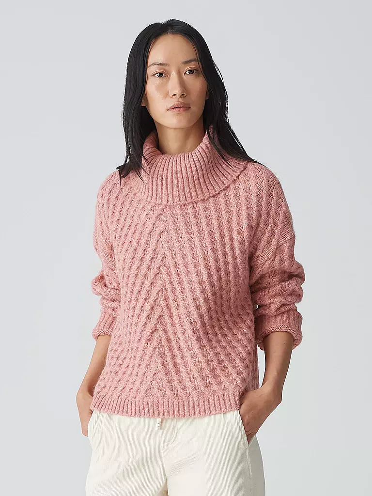 OPUS | Rollkragenpullover PLINEA | rosa