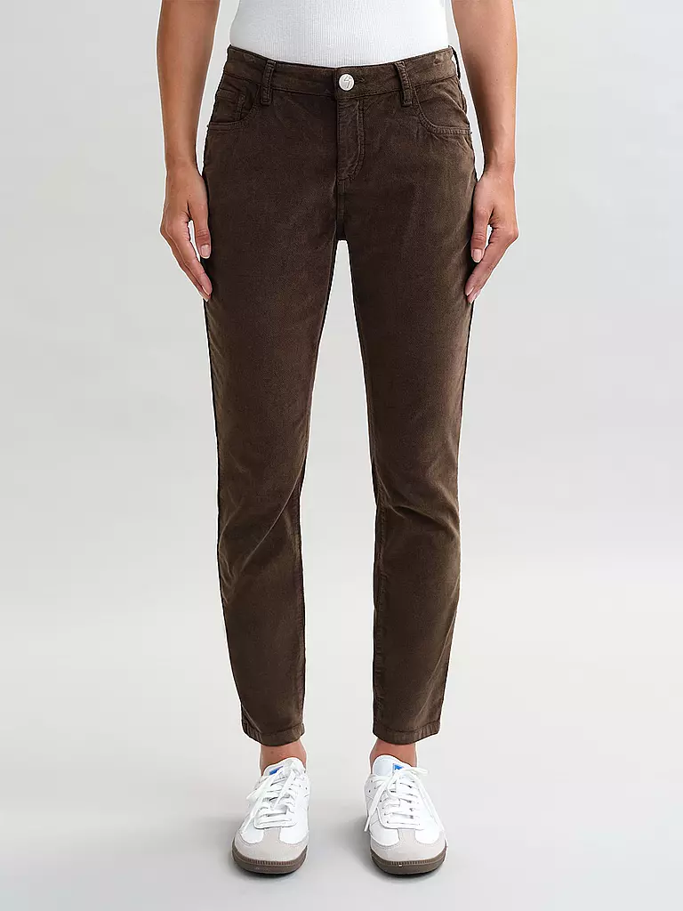 OPUS | Samthose Slim Fit EVITA GLAZED | braun