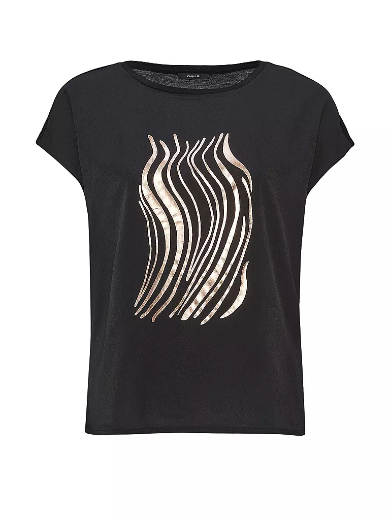 OPUS | T-Shirt SWELONA PRINT | schwarz