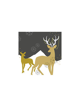 PAPER-PRODUCTS | Weihnachts Lunch-Servietten 33x33cm GOLDEN DEER 